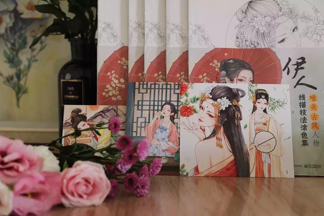 100张绝美古风女手绘简单铅笔,古风6-12岁手绘漫画人物超简单