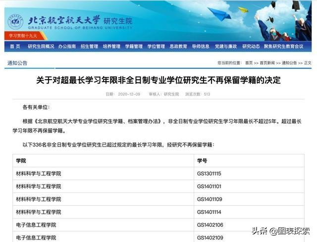 北航清退404人在校研究生,北航404在校生劝退
