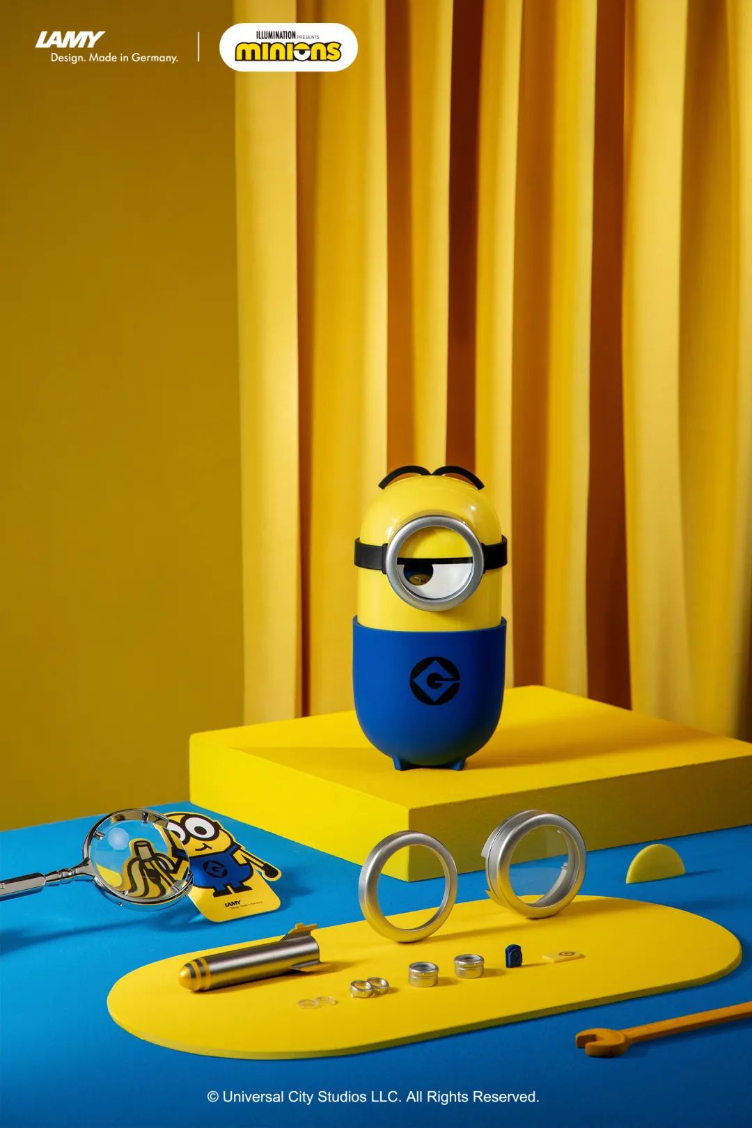凌美环球影城联名钢笔,环球影城小黄人联名手办