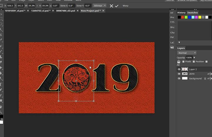 2019年新年贺卡图片,新的一年的新年贺卡