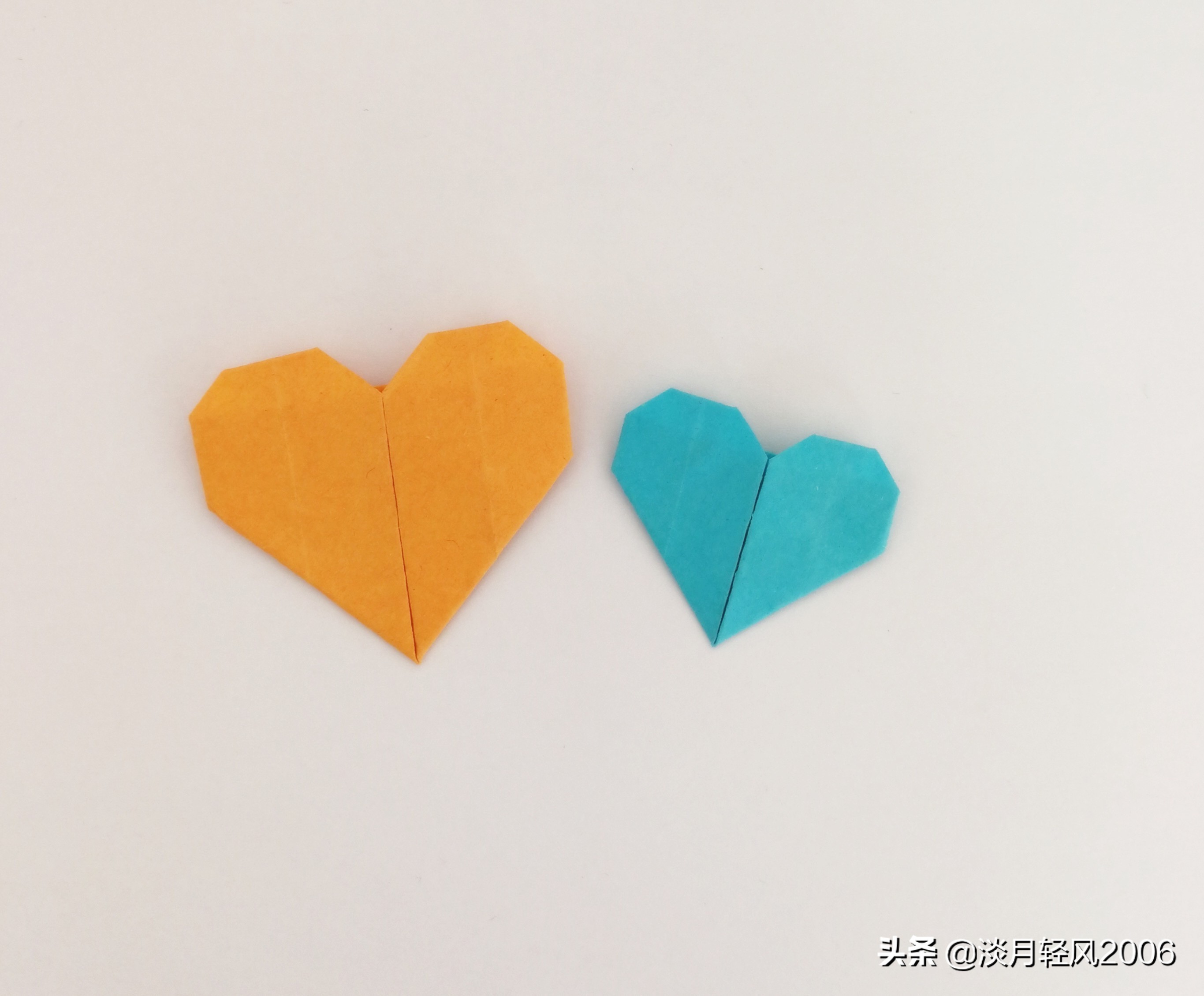 纸折爱心最简单方法儿童,幼儿手工纸折爱心