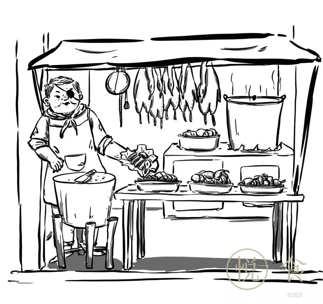 南货店的学徒，知道陆稿荐的酱鸭夫妇合起来就一副眼睛