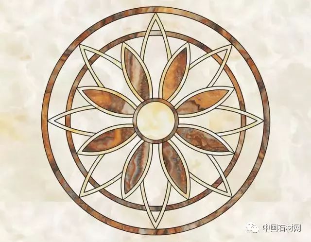 中式别墅石材水刀拼花图册,顶级石材水刀拼花