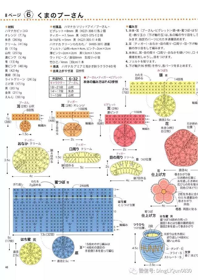 钩针风铃吊坠编法教程,迪士尼公主挂件钩织教程合集