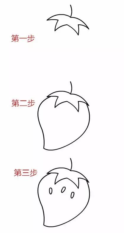 水果简笔画拟人化小学生四年级,画食物甜品和水果零食简笔画