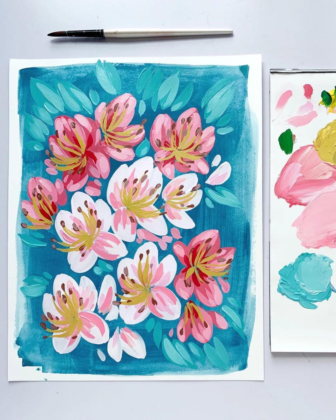 美术创意画幼儿丙烯平涂画,丙烯平涂的正确方法图解