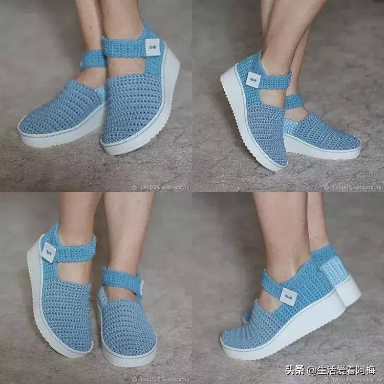 钩针钩出漂亮的毛线鞋图解,钩针钩织有些后跟的鞋子全部教程