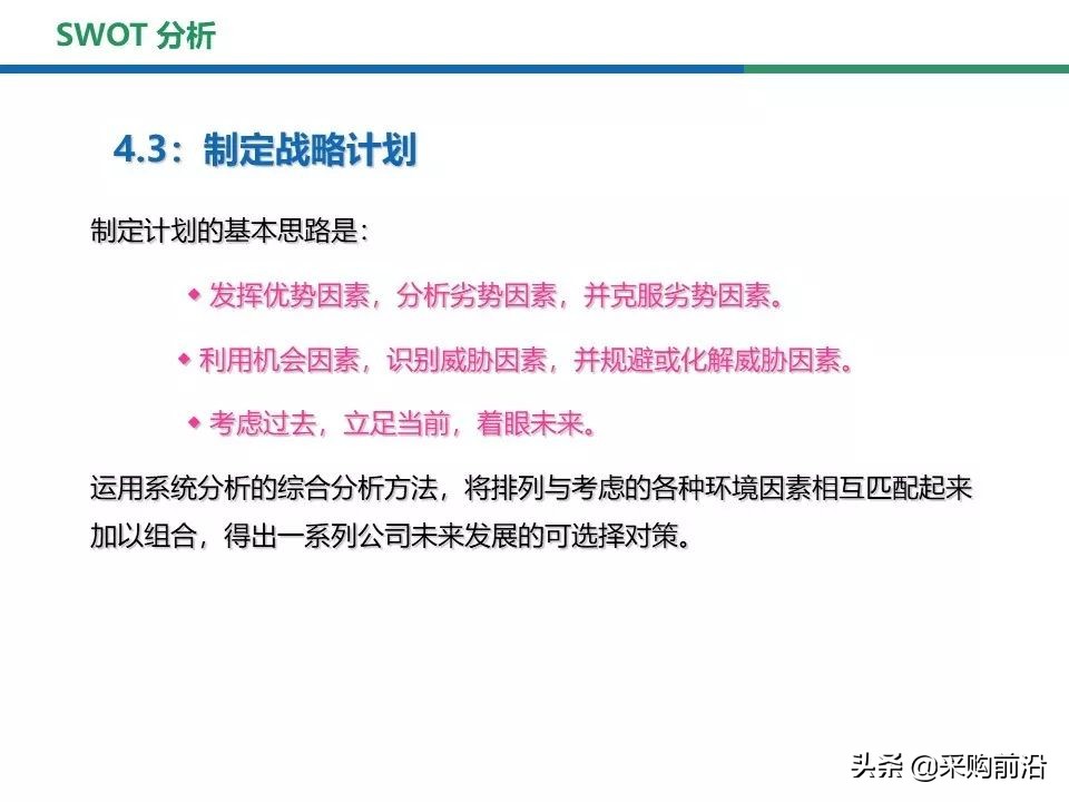 采购过程中的swot分析,采购swot分析模型包括
