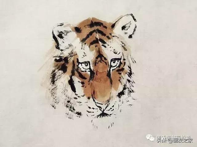 蔡育贤写意老虎的画法,写意老虎画法教学视频