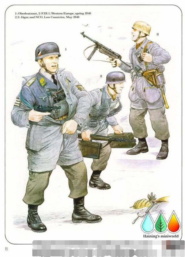 二战德军早期装甲兵军服,二战德军空降兵的装备图
