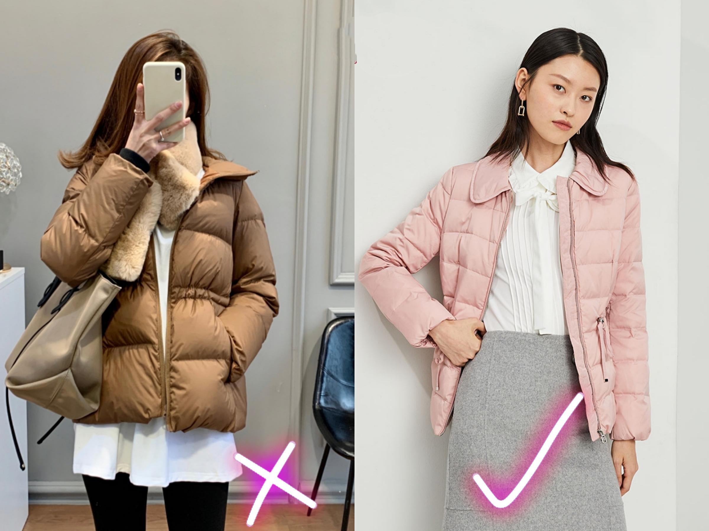 大码假两件棉服女短款显瘦,保暖棉服显瘦穿搭