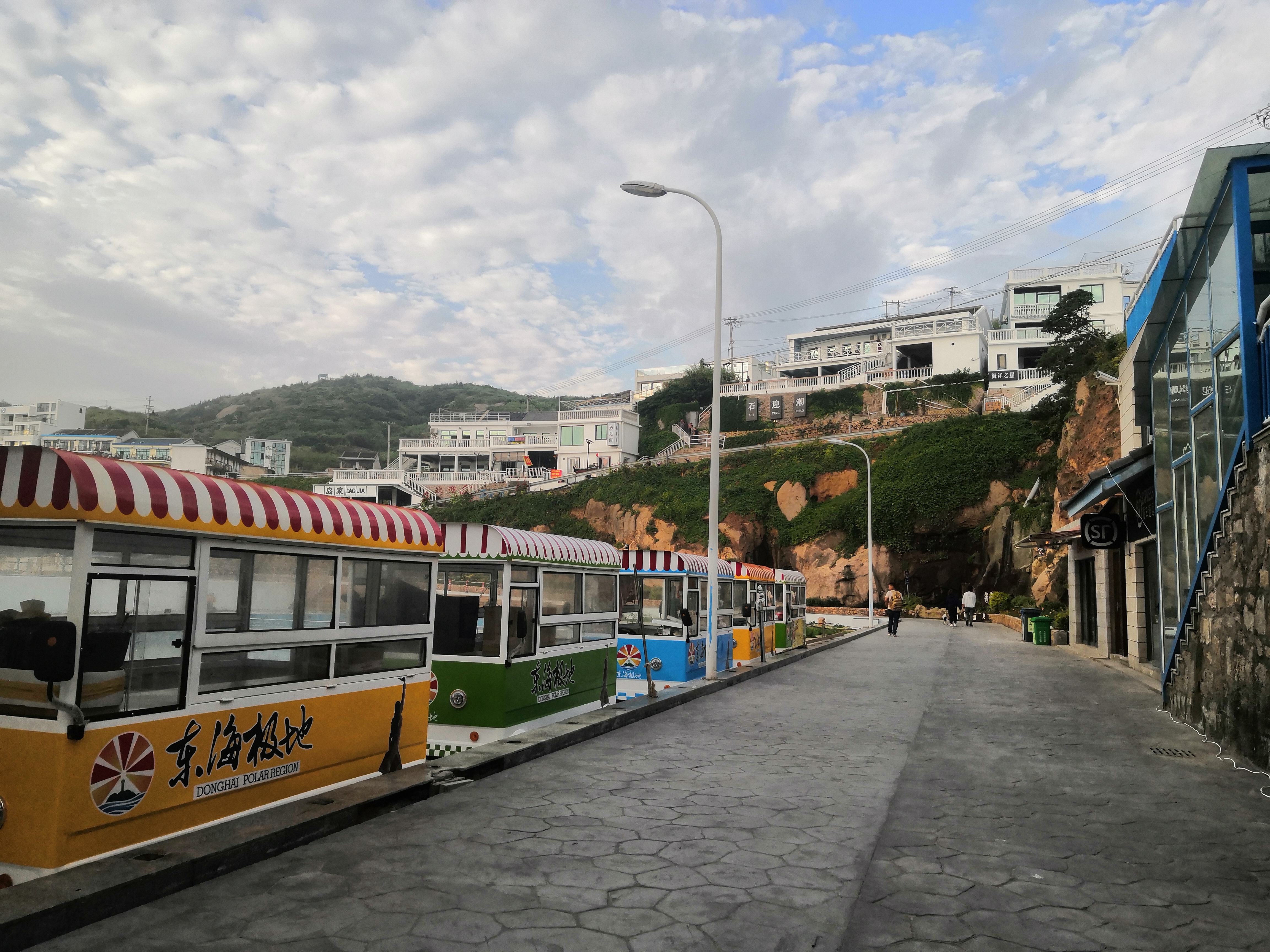 夕阳下美丽的东极岛,东极岛岛屿