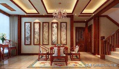 4.5米层高中式古典风格,中式古典风格装修效果图