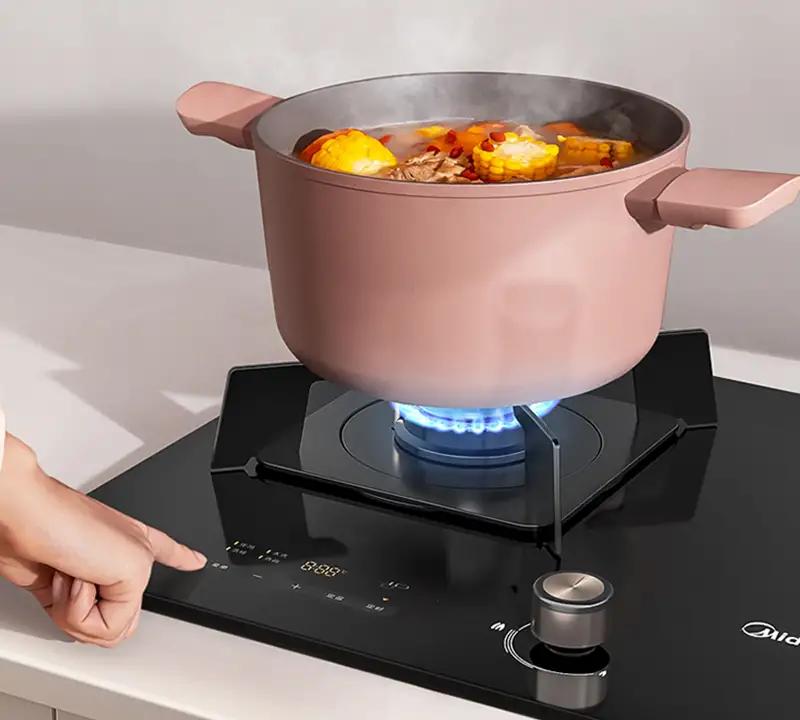 美的一键烹饪燃气灶,燃气灶生活好帮手