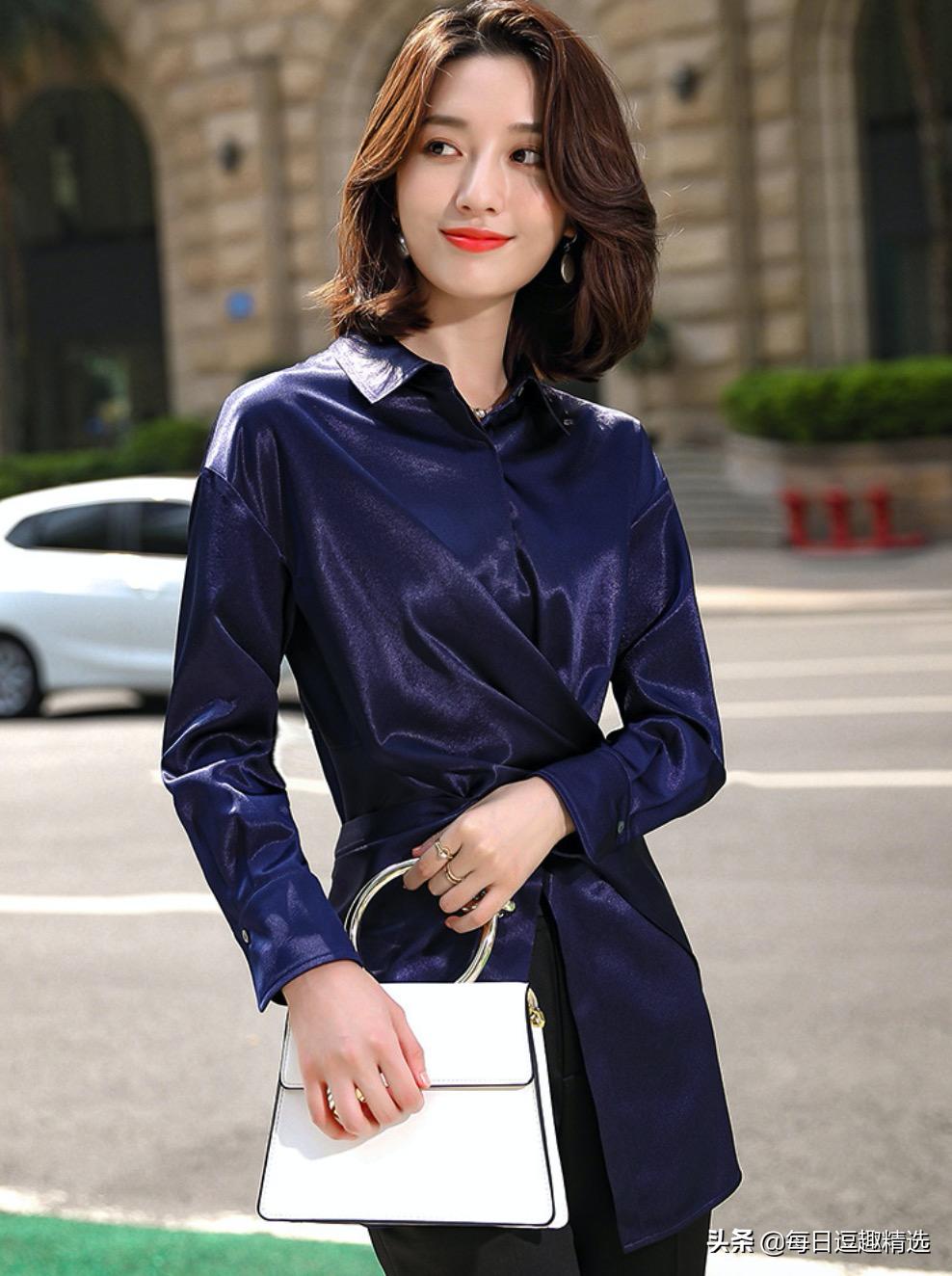 热门趋势女式衬衫,2020年中年女装秋装长袖衬衫