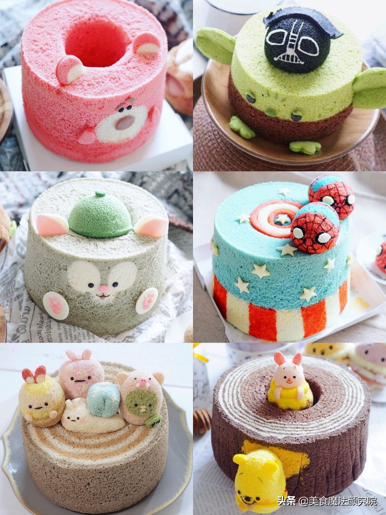 百变造型戚风蛋糕,百变小樱图案的蛋糕