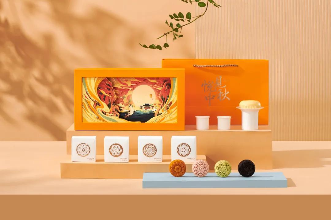 中秋月饼精美礼盒设计,最有创意的月饼包装展开图