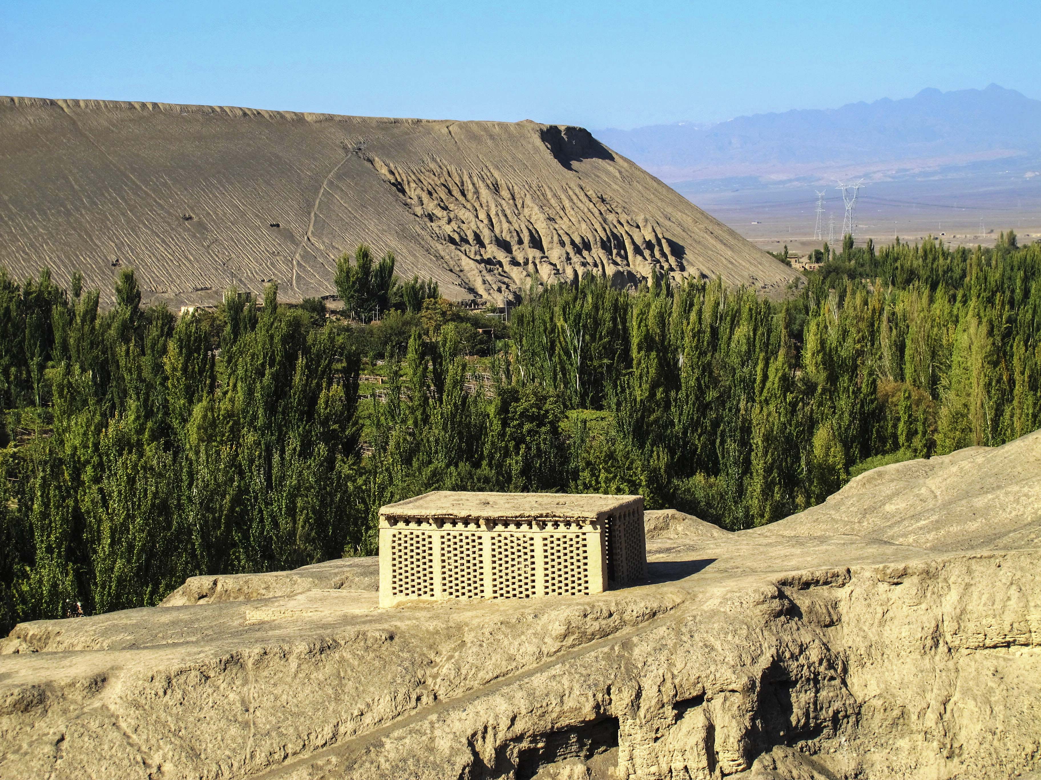吐鲁番葡萄沟山水,新疆吐鲁番葡萄沟葡萄树的风景
