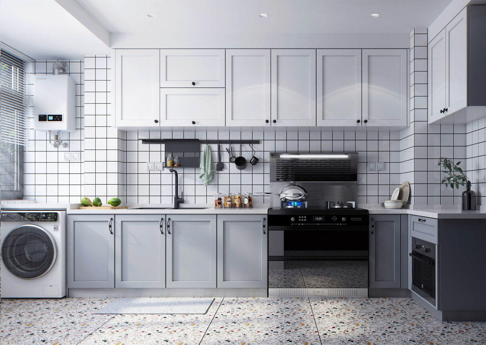 厨房装燃气热水器不好看,厨房装热水器没开孔怎么办