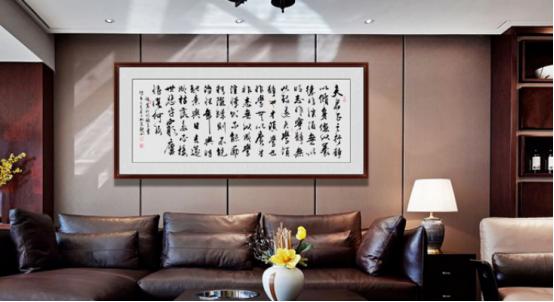 客厅挂画最旺家的书法,客厅挂书法画效果图大全