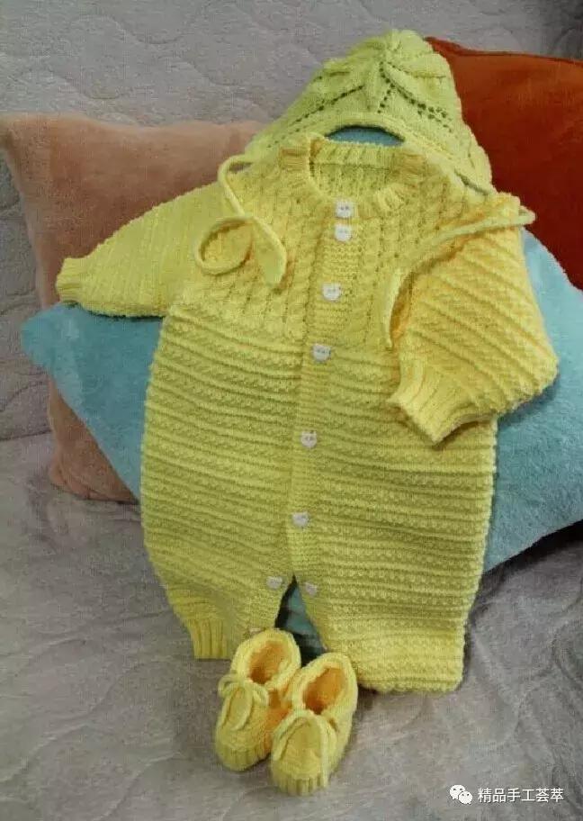 新生儿衣服手工礼盒制作,薄款婴儿手工编织连体衣