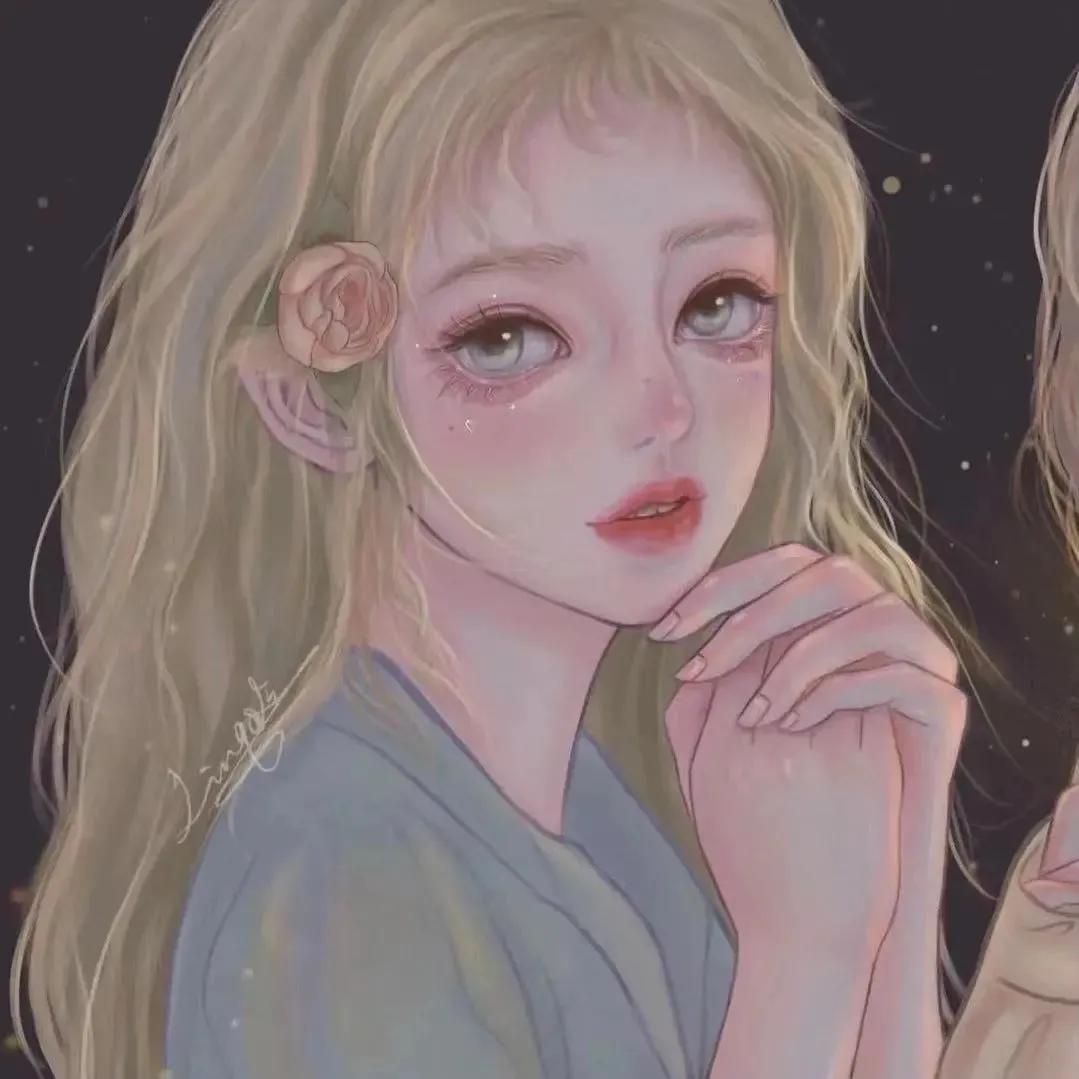 10-13岁女生小学生仙气闺蜜头像,超好看的男生兄弟动漫头像