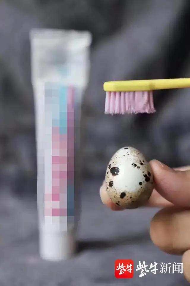 美白牙膏刷鹌鹑蛋视频,牙膏刷掉鹌鹑蛋斑点是什么原理
