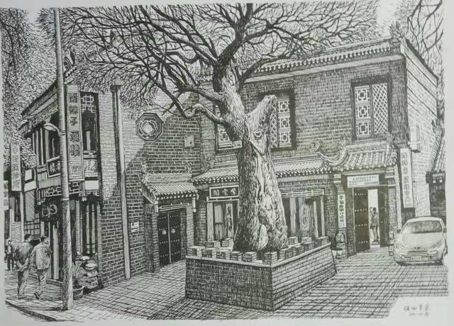 西安手绘古城,西安著名景点手绘超难