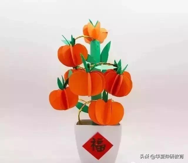 幼儿园元旦手工制作：鞭炮灯笼卡纸舞龙