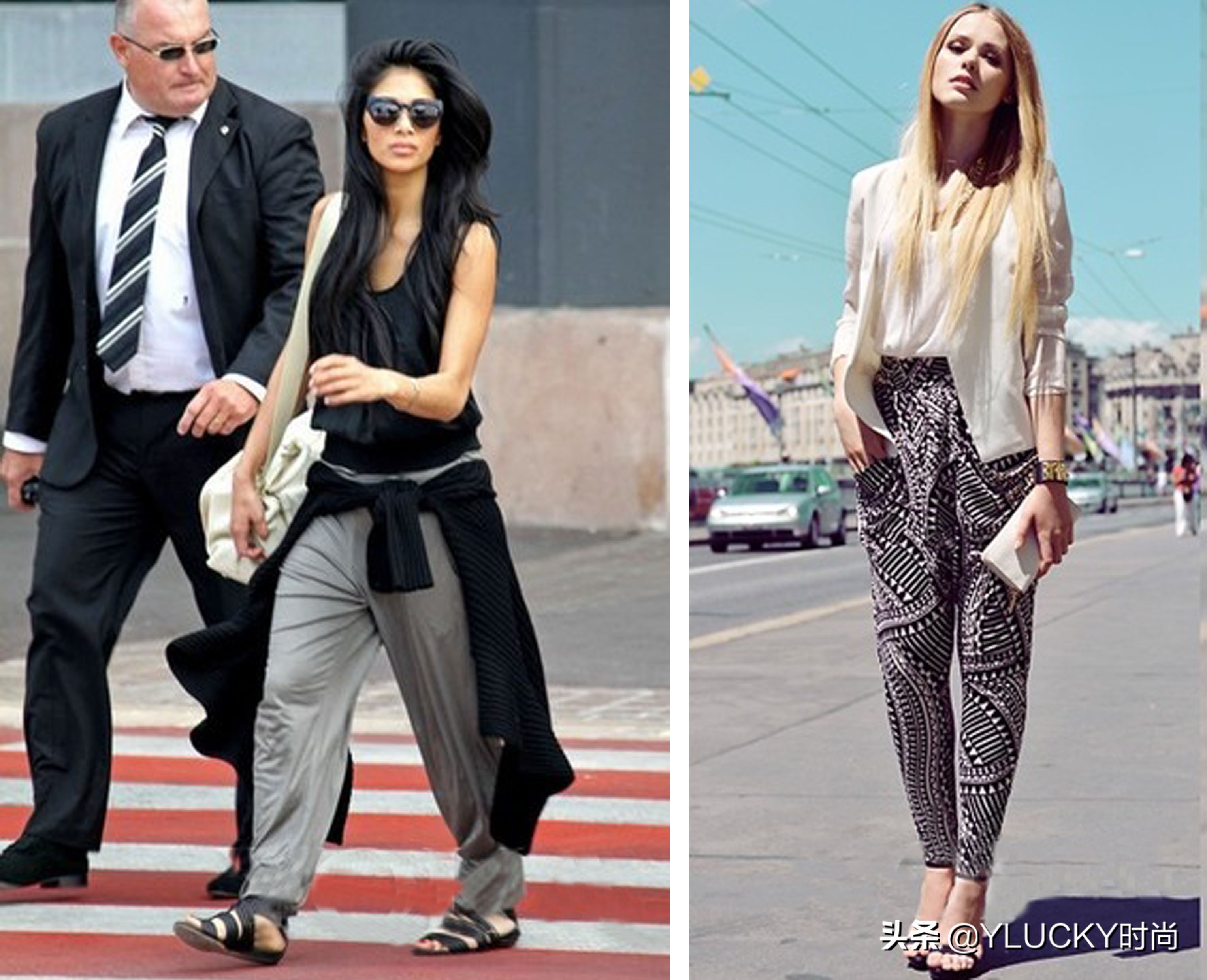 潮流高腰哈伦裤时尚垂直感,宽松哈伦裤要怎么穿才好看