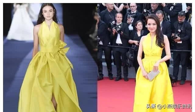 关晓彤撞衫超模,唐嫣和关晓彤的身材