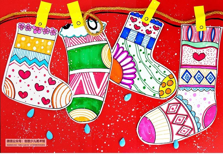 袜子线描,线描画袜子简单