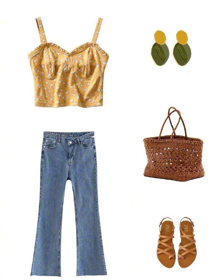 夏季简单裤装搭配，舒适又美丽，休闲时随意穿穿也很迷人