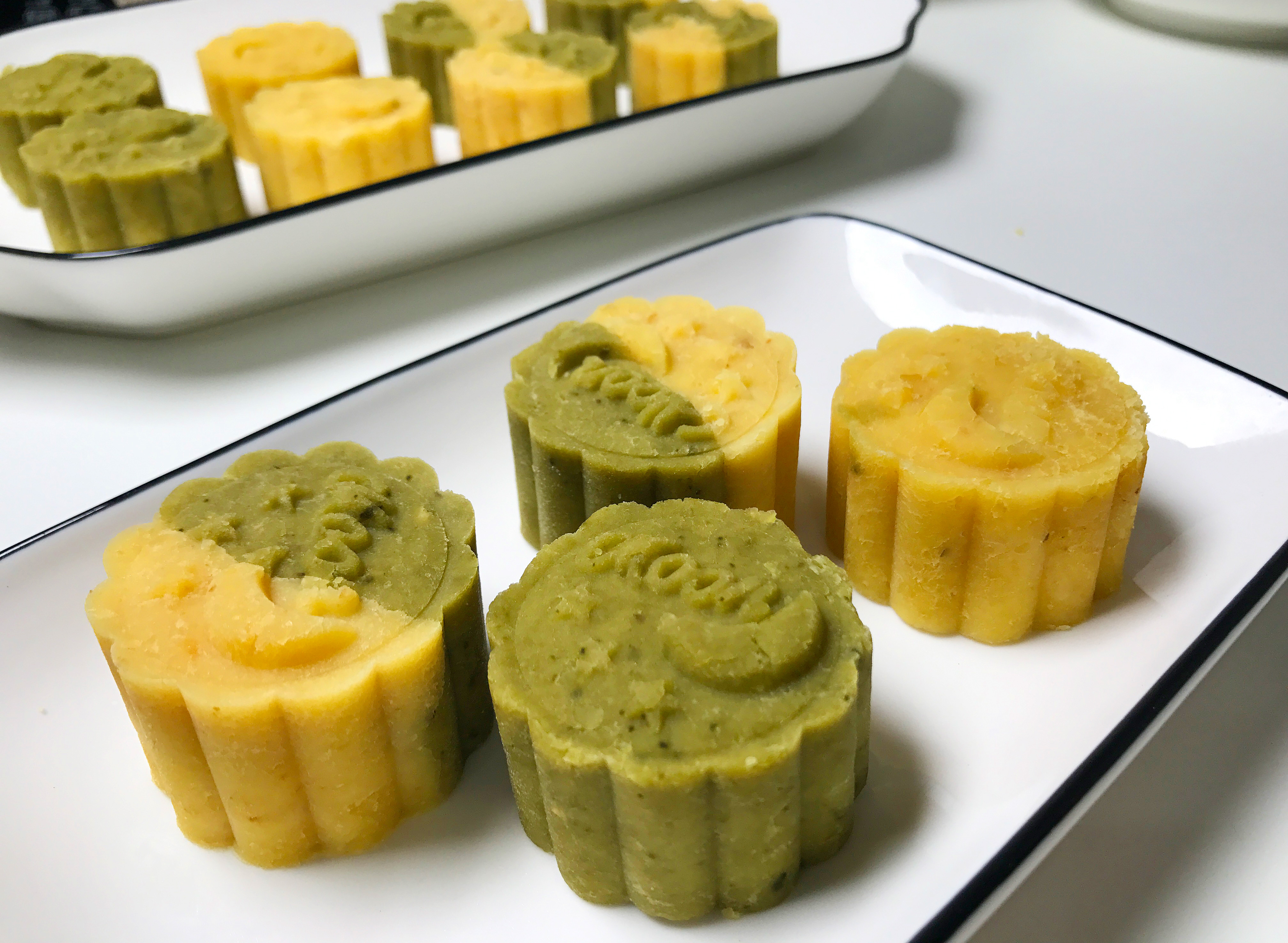 四种高颜值的绿豆糕做法,软式绿豆糕正宗做法