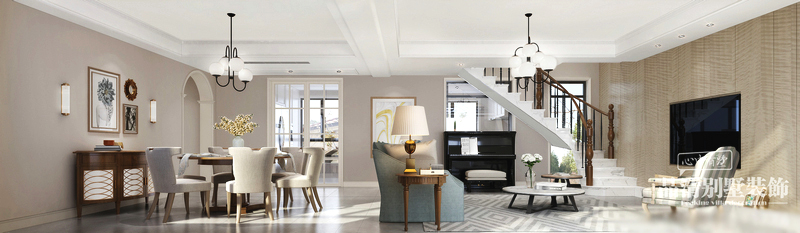 无锡别墅装修｜万科信成道268平现代美式装修风格赏析