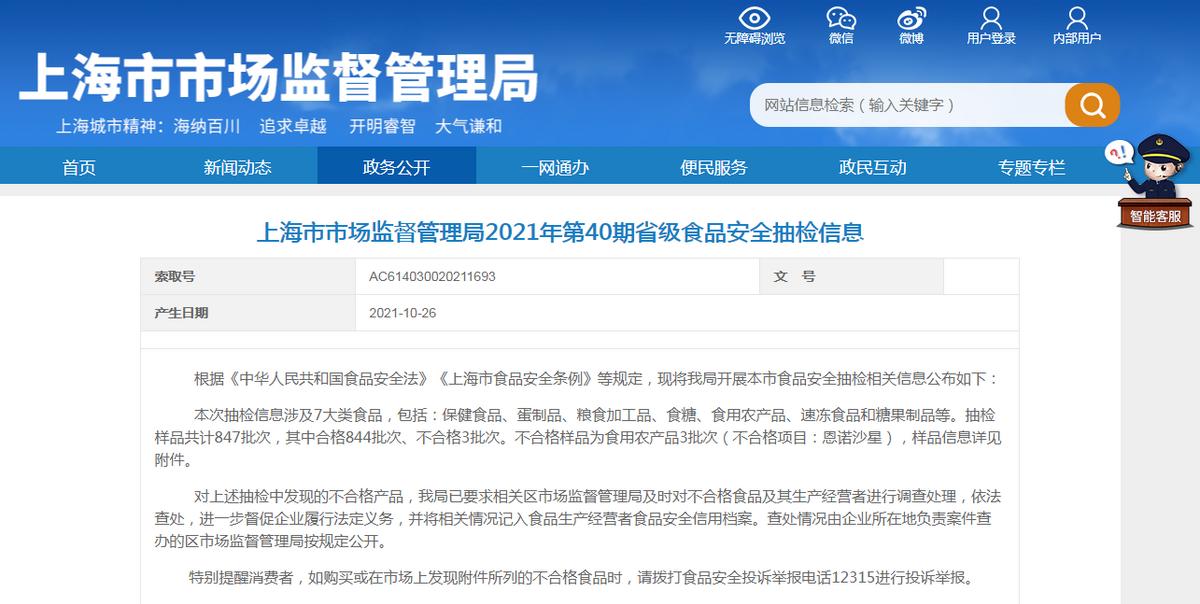上海市市场监督局抽检不合格,上海市市场监督管理局抽查