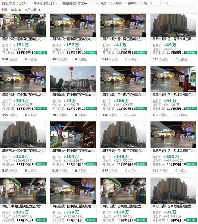 阜阳门面拍卖公告,阜阳商铺出售价格一览表