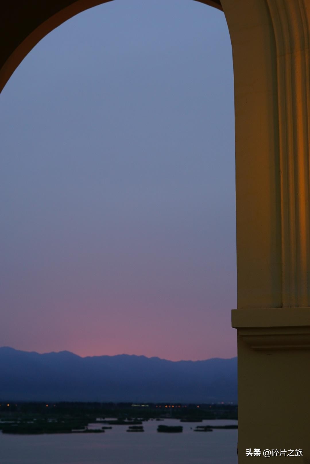 银川网红打卡地日落,银川览山公园落日