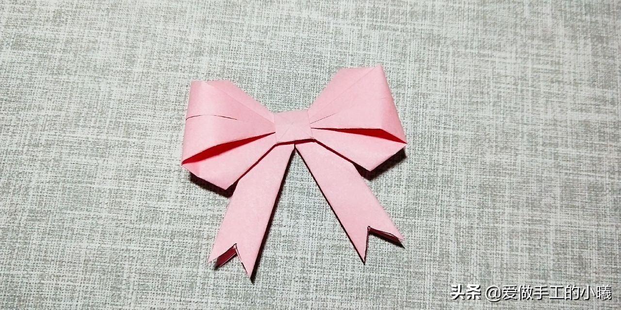 蝴蝶结手工折纸超简单正方形纸,可以戴在头上的折纸蝴蝶结怎么做