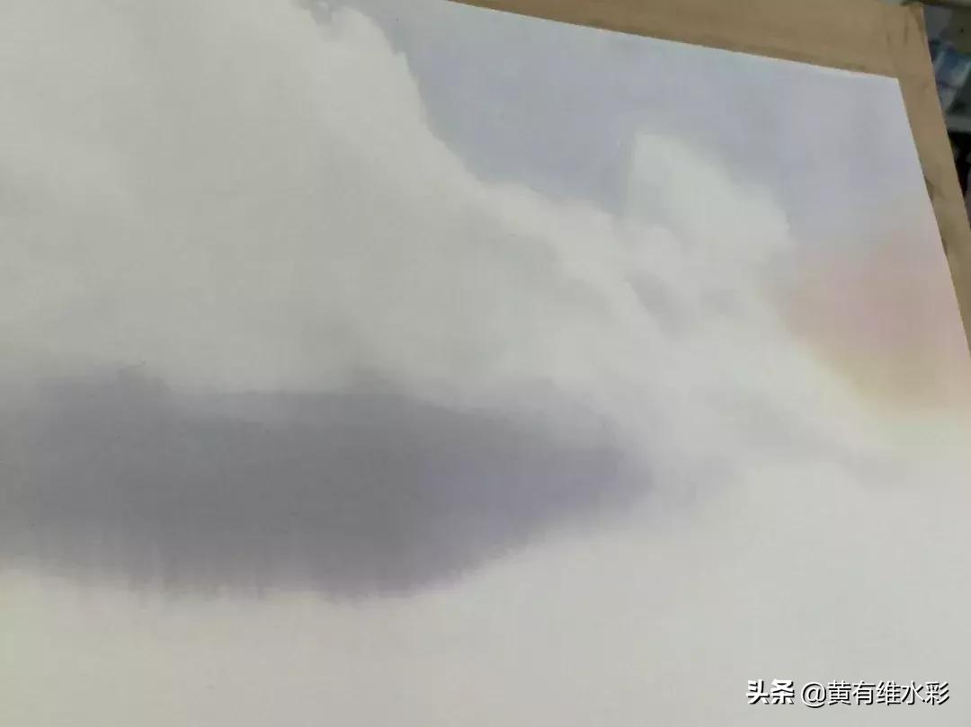 水彩画山风景入门,远山画法入门教程