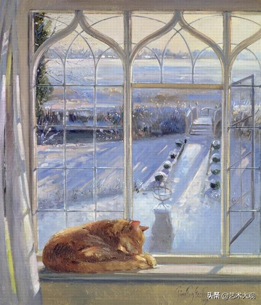 窗外的风景绘画油画,手工油画教程窗外的风景