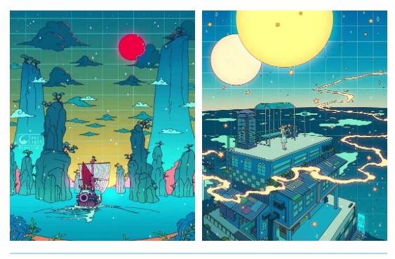 创意爱心插画素材,插画大全100张