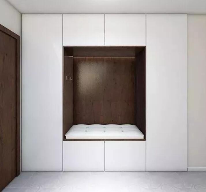 入户门厅造型设计,入户只能做一扇门的鞋柜怎么设计