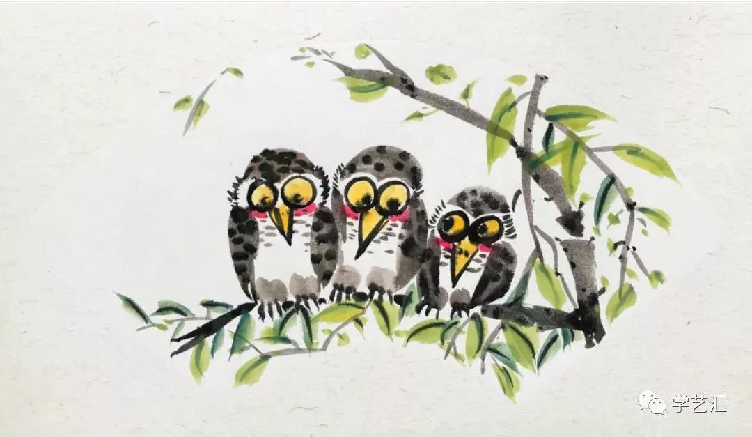 绘画水墨作品大全,水墨画儿童绘画技法新教程