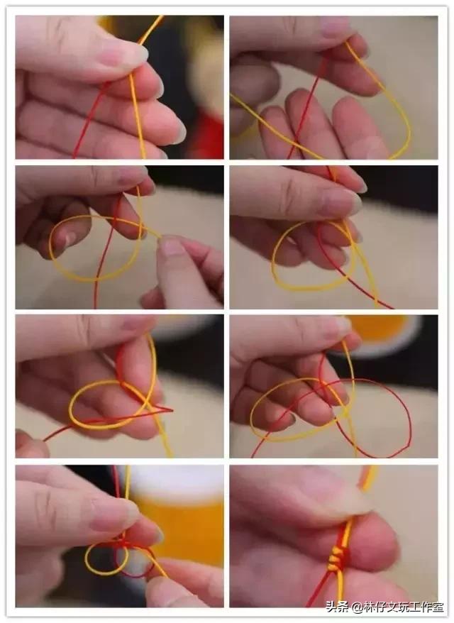 佛珠手串中间绳结打法,小佛珠手串怎么穿绳打结