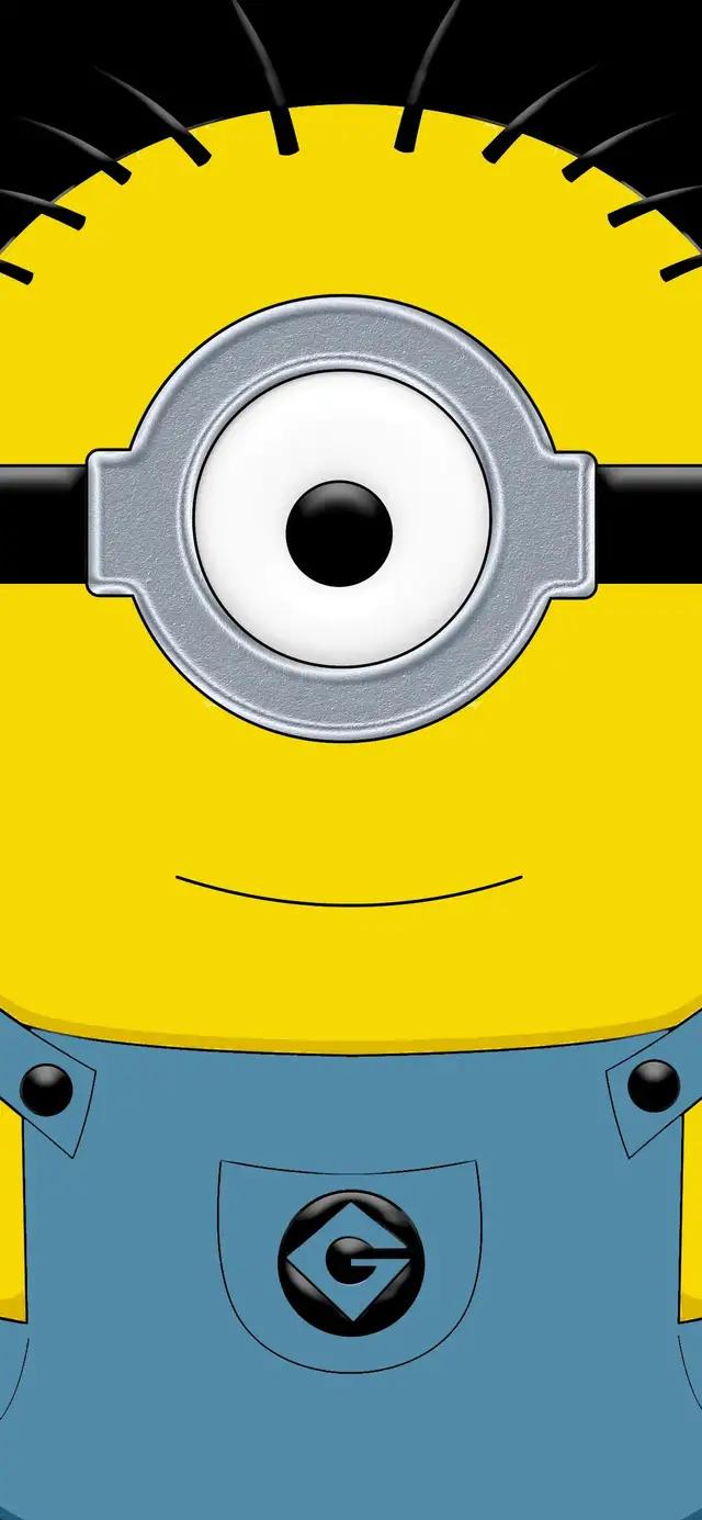 小黄人的手机壁纸,小黄人中间挖孔屏壁纸