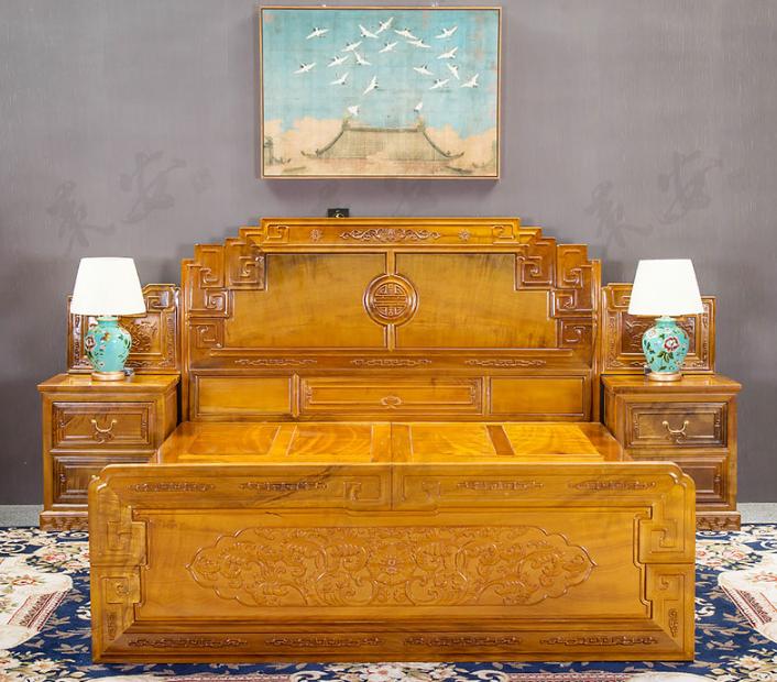 金丝楠木床有什么优缺点,有设计感的金丝楠木床