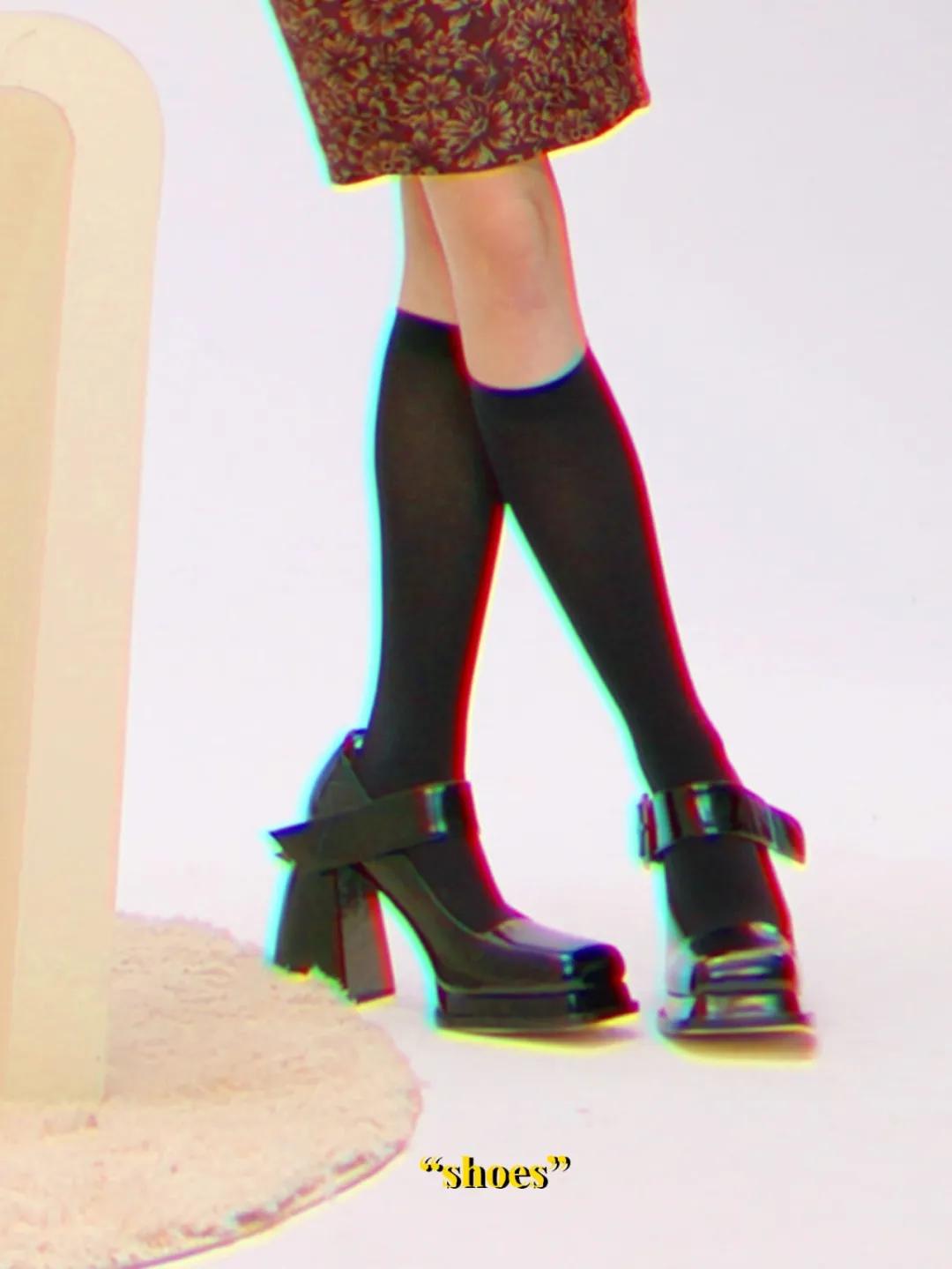 ins风穿搭玛丽珍鞋,小腿袜玛丽珍鞋穿搭合集