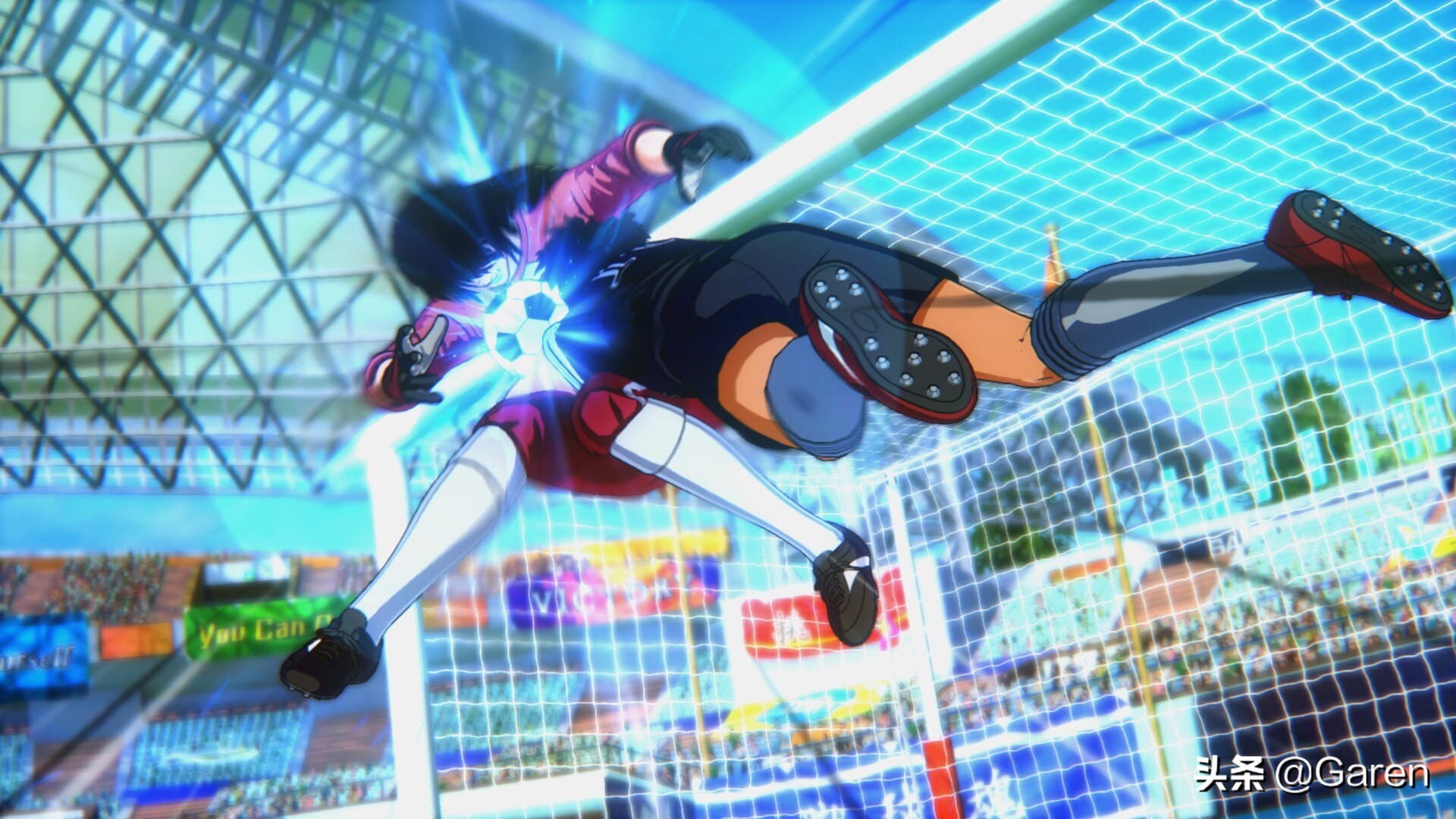 经典足球小子,天空翱翔的男孩