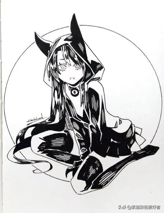 绘画素材|唯美二次元人物线稿，排线临摹练习